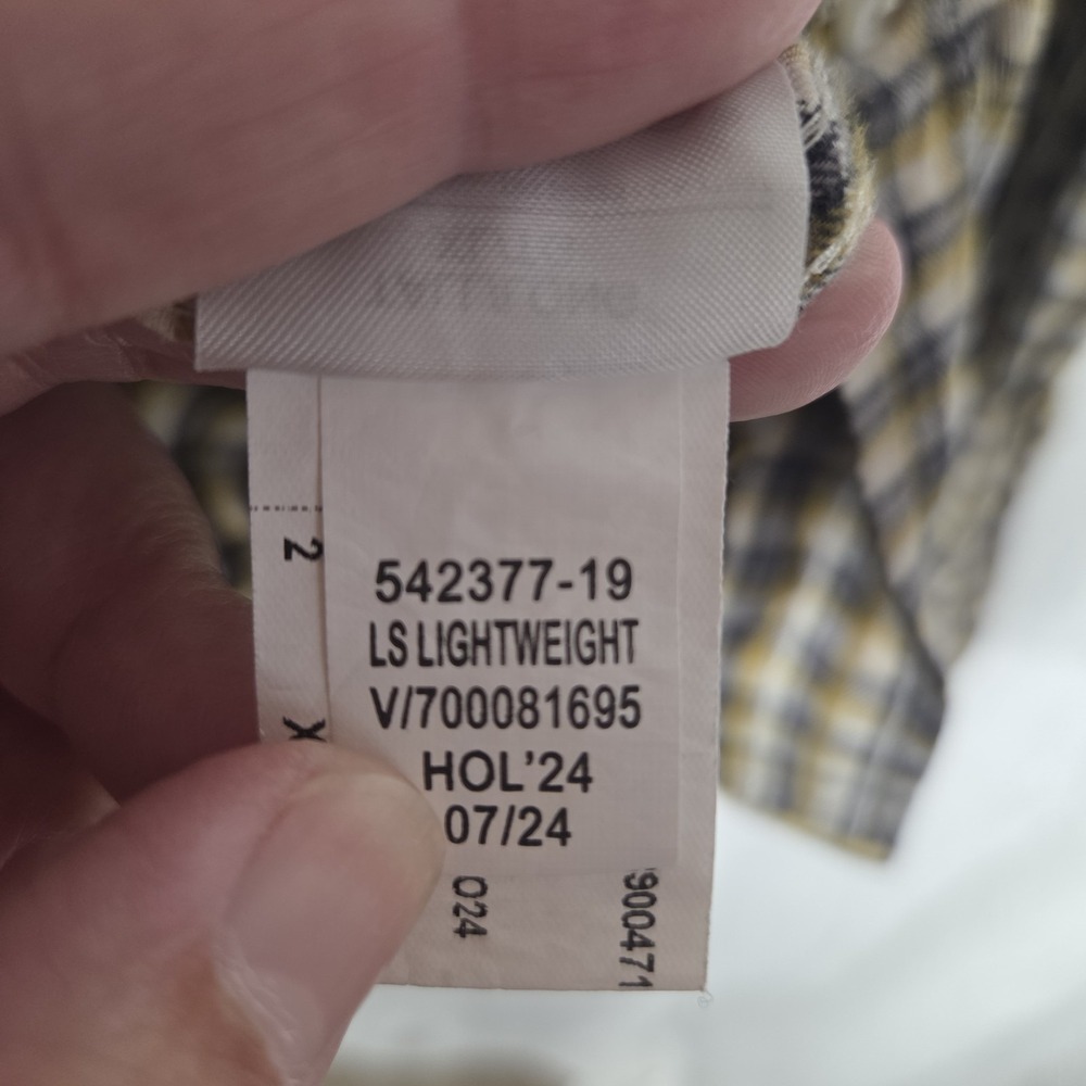 Banana Republic Plaid Button Down Mens XL Tall Black Fern Untucked Fit Casual - Picture 6 of 10